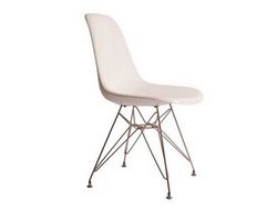 Eames Plastic Side Chair in Plated legs