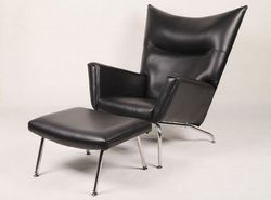 Carl Hansen CH445 Wing Chair and Ottoman